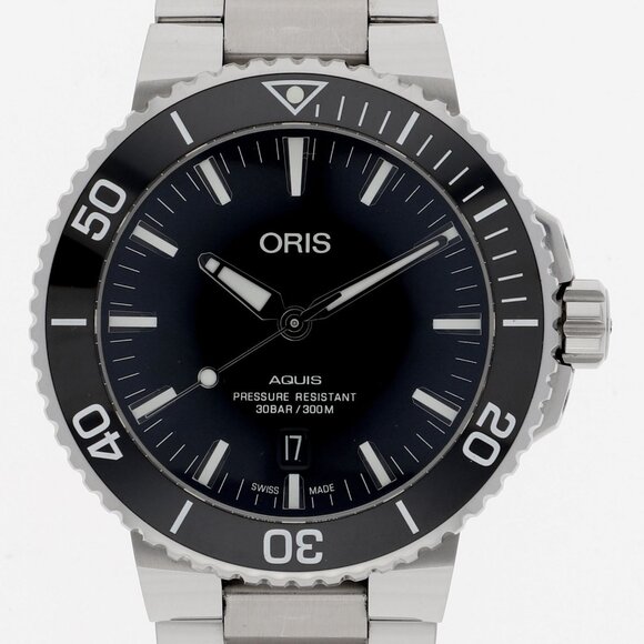 ORIS 7730 Aquis black SS AT - Picture 1 of 6